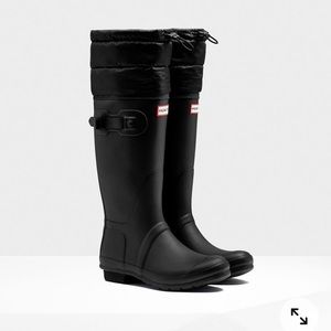 💯 Original Hunter Tall Quilted Cuff Wellington Boots
